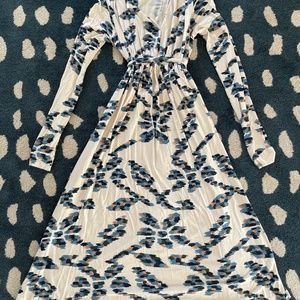 Rachel Pally kaftan ikat pattern blue size small